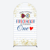 Aperturee - Aperturee Glitter Firecracker Holiday Birthday Arch Backdrop